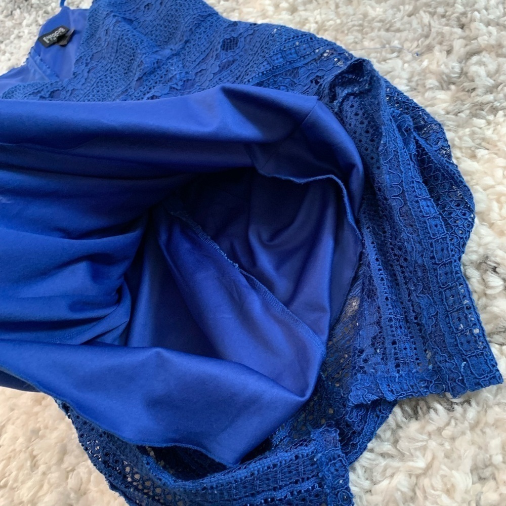 Enfocus Studio Royal Blue Spaghetti Strap Pencil Skirt Zipper Dress Size… - Picture 8 of 17